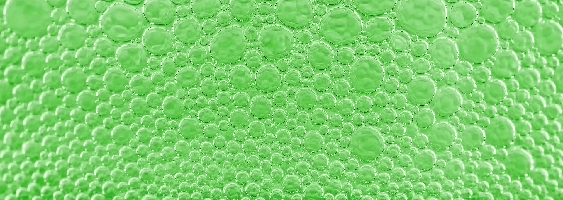 Background graphic. Green water bubbles.